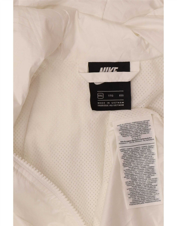 Мужская дождевик с капюшоном Nike UK 44 2XL, белый полиэстер