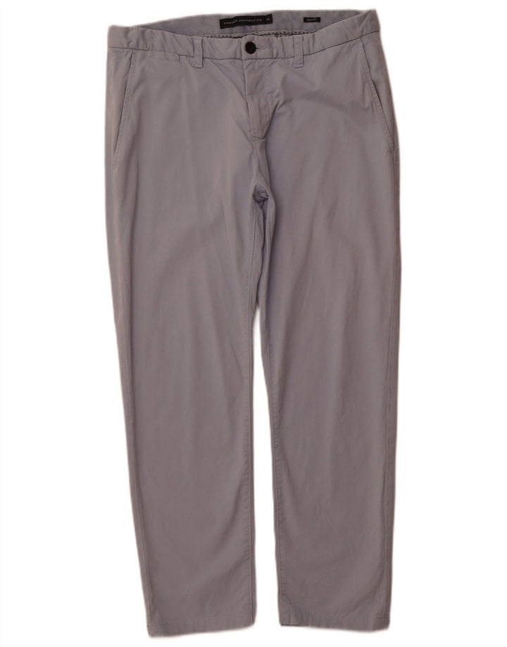 Мужские брюки-чиносы French Connection, размер 34, синий хлопок