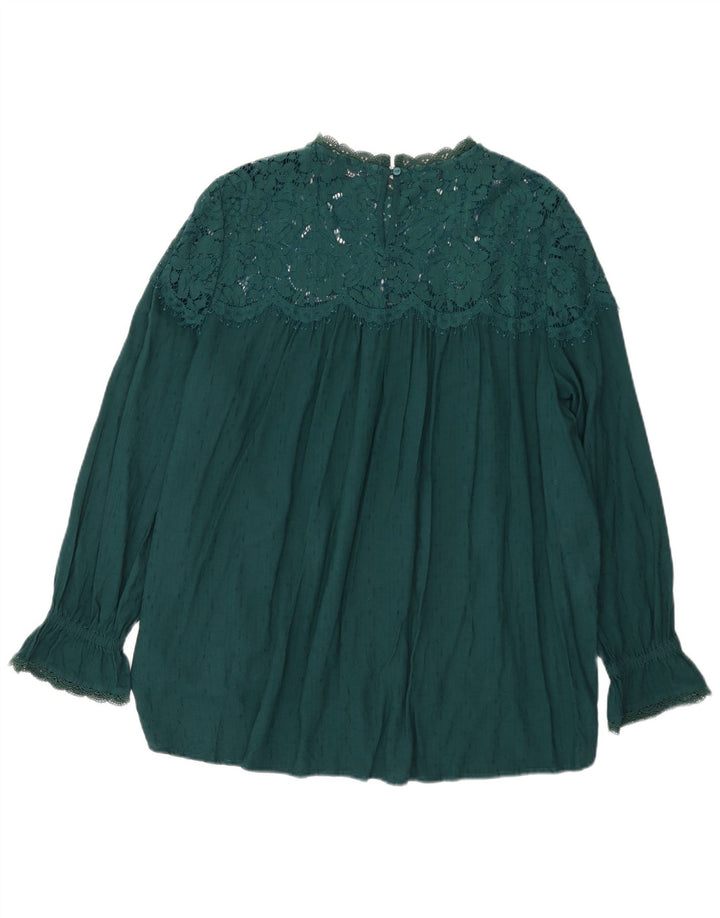 Женская блузка Marks & Spencer Top UK 22 3XL Зеленая вискоза