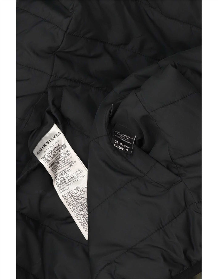 Двусторонняя стеганая куртка с капюшоном Quiksilver для мальчиков 11–12 лет, средний хаки