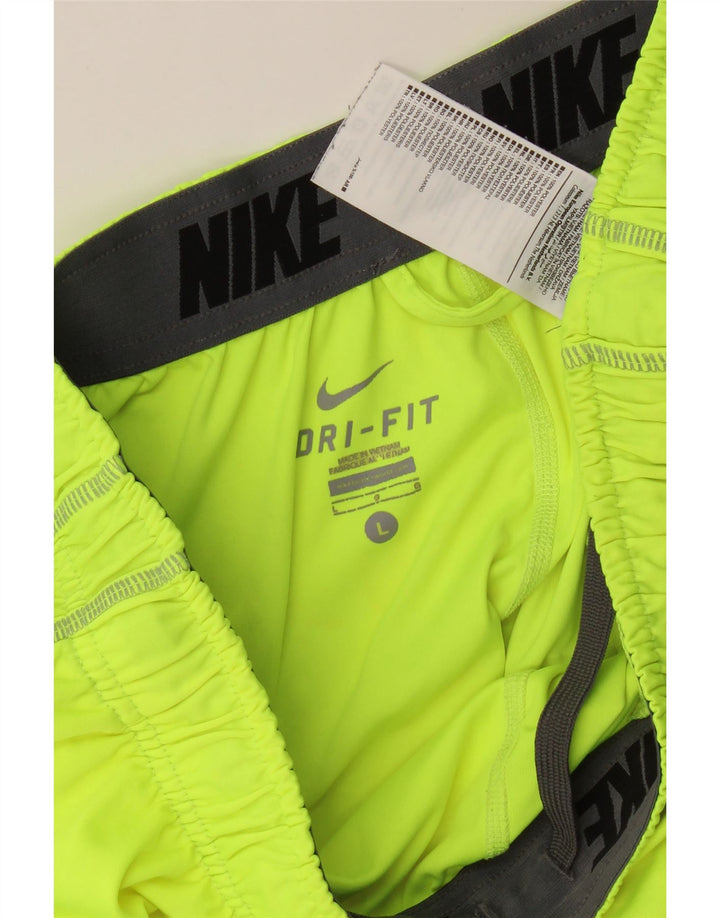 Мужские спортивные шорты Nike Dri Fit, большие зеленые, полиэстер