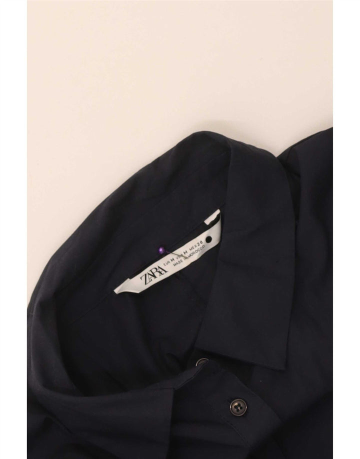 Женское платье макси Zara UK 12, средний темно-синий