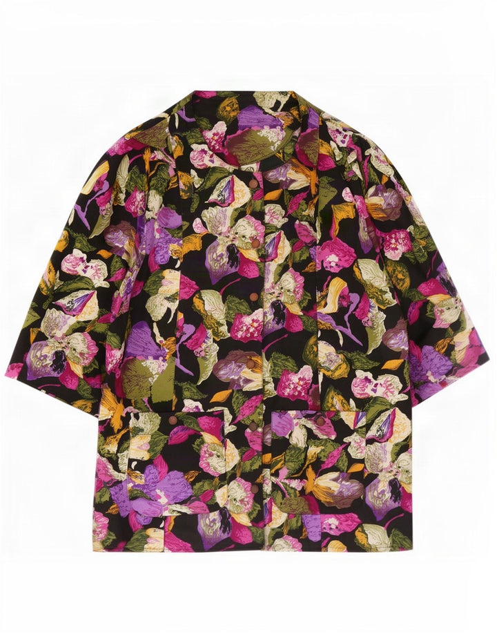 Женская блузка-рубашка C&A с рукавом 3/4, EU 46 XL, разноцветный полиэстер с цветочным принтом