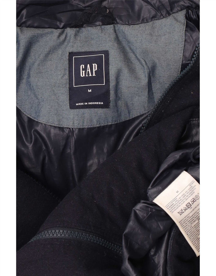 Женская стеганая куртка Gap с капюшоном UK 14, средний темно-синий, шерсть