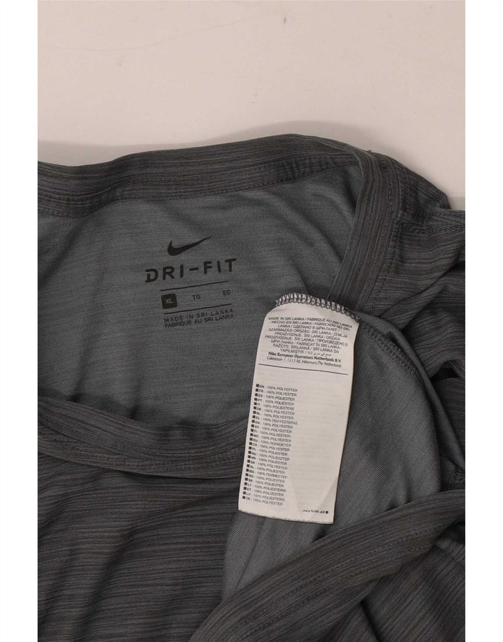 Мужская футболка Nike Dri Fit Top XL, серый полиэстер с крапинками