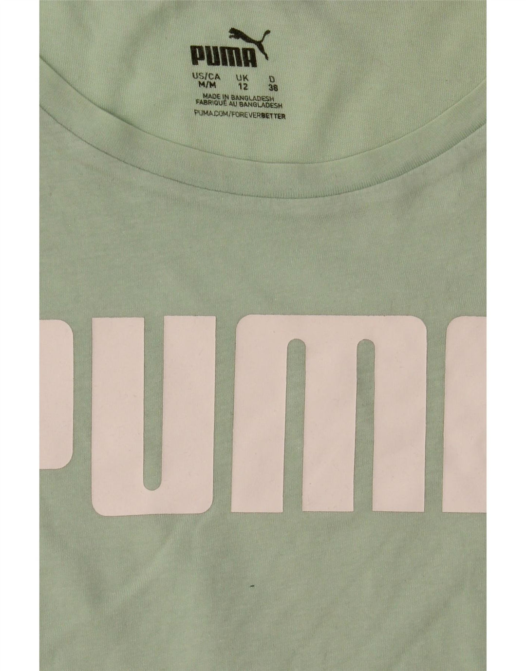 Женская футболка с рисунком Puma Top UK 12, средний зеленый цвет