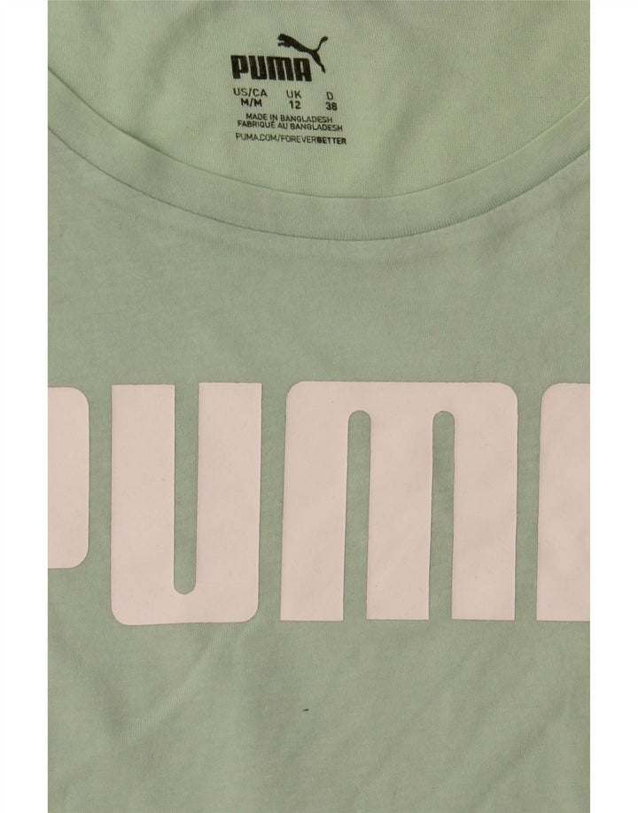Женская футболка с рисунком Puma Top UK 12, средний зеленый цвет