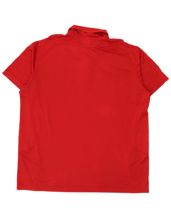 Мужская рубашка поло Adidas Climacool IT 50/52 2XL Красный полиэстер с цветными блоками