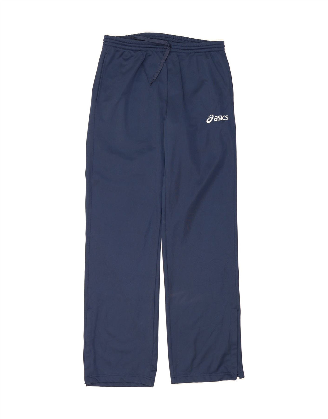 ASICS Womens Tracksuit Trousers UK 14 Large  Navy Blue Polyester Vintage Asics and Second-Hand Asics from Messina Hembry 