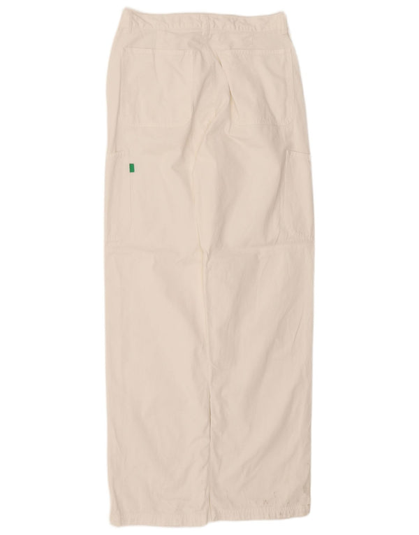 Мужские прямые брюки карго Benetton IT 48 Medium W30 L33 Белый хлопок