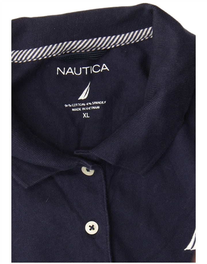 Женская рубашка поло NAUTICA UK 18 XL, темно-синяя, хлопок