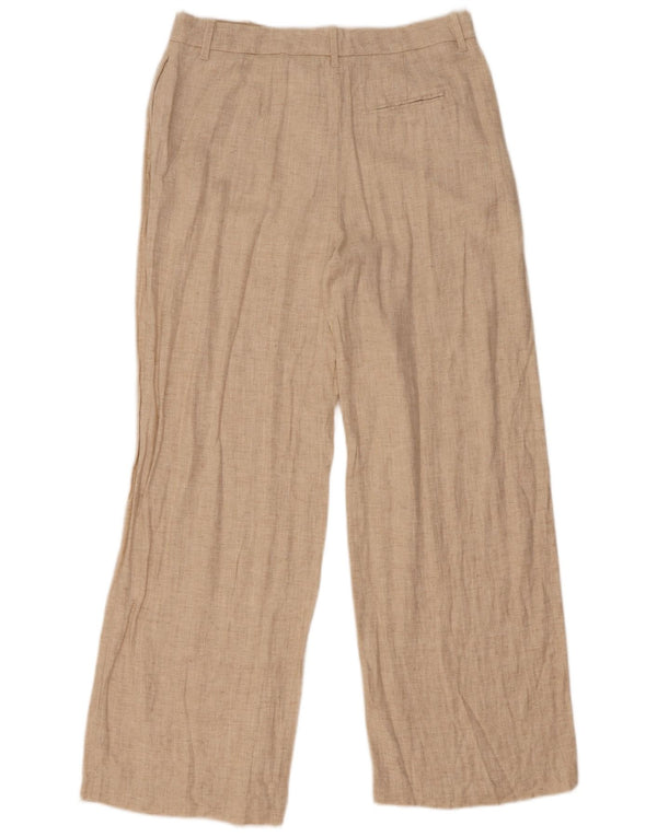 Женские широкие брюки чинос Marks & Spencer UK 14, большие W34 L30, бежевые