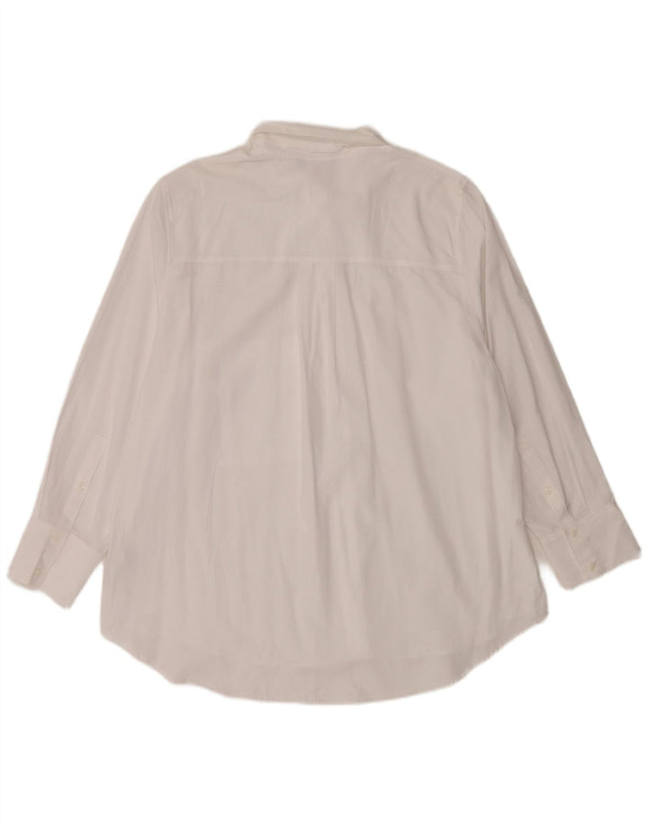 Женская рубашка оверсайз Marks & Spencer UK 18 XL, белый хлопок