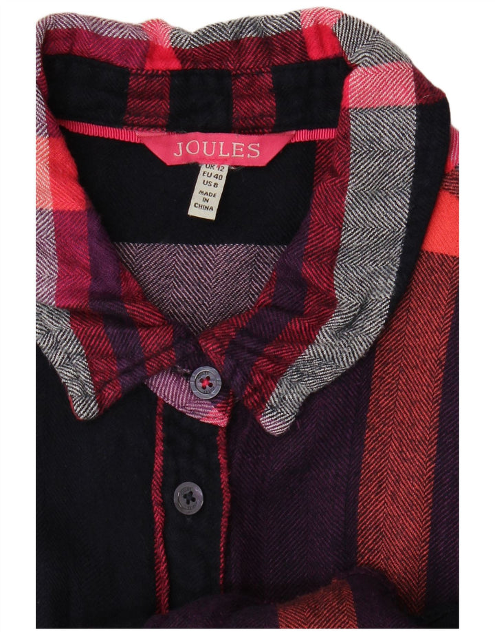 Женская фланелевая рубашка Joules UK 12, средняя черная клетка