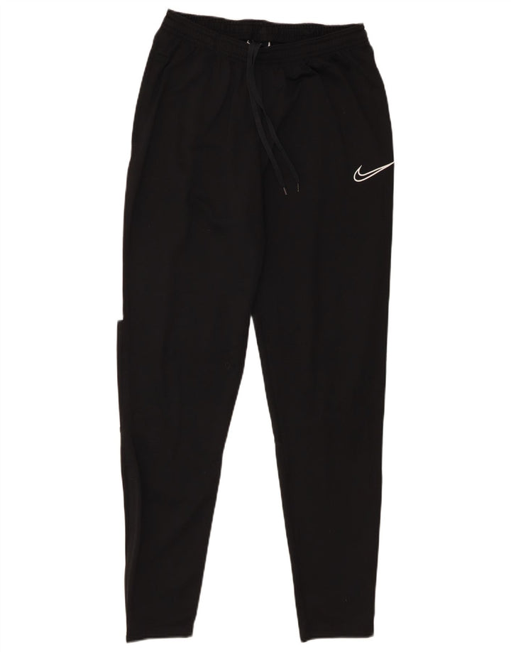 Мужские спортивные брюки Nike Dri Fit среднего размера, полиэстер с цветными блоками, средний черный