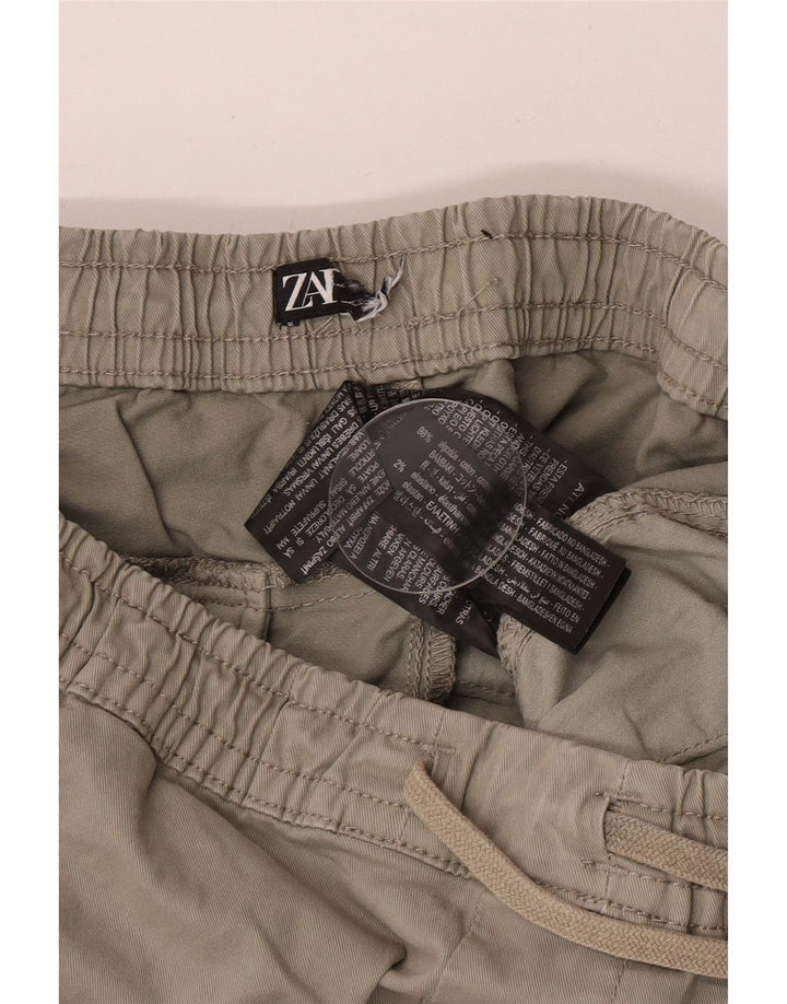Мужские брюки-карго Zara W30 L27, серый хлопок