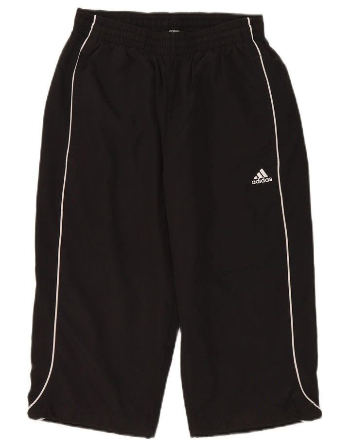 Спортивные шорты-бермуды Adidas Climalite для мальчиков 15-16 лет, черный полиэстер