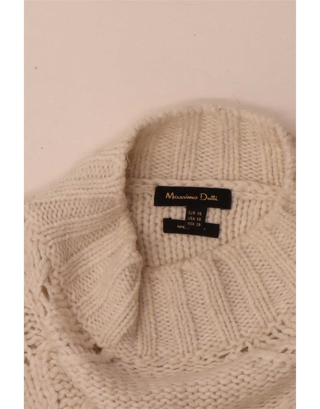 Женский джемпер с высоким воротником Massimo Dutti UK 4 XS Off White