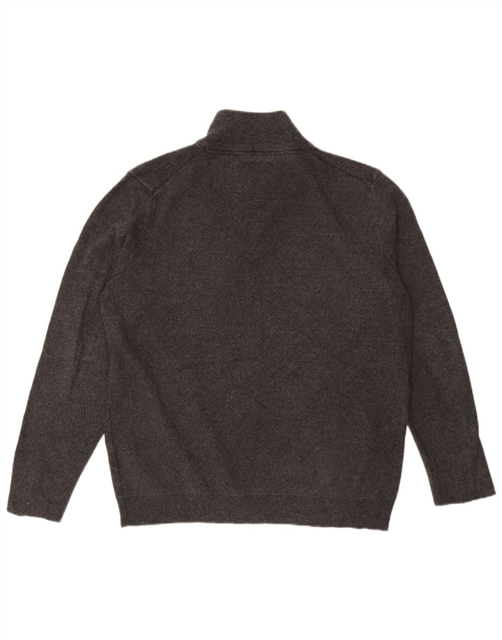 Мужской свитер с воротником на молнии Superdry 2XL, серый хлопок