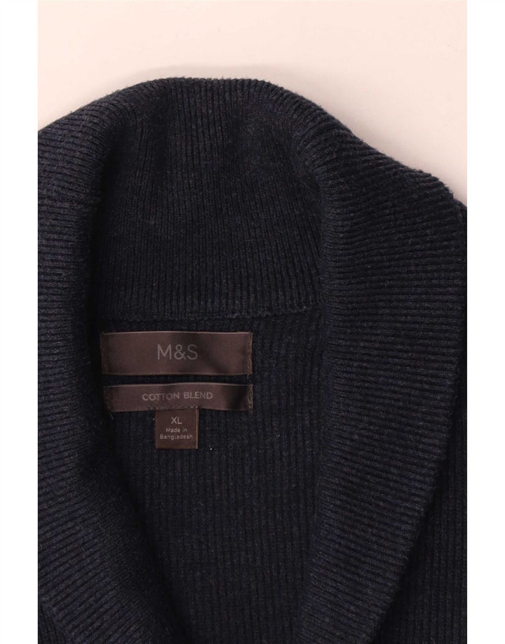 Мужской кардиган-свитер Marks & Spencer XL, темно-синий, хлопок