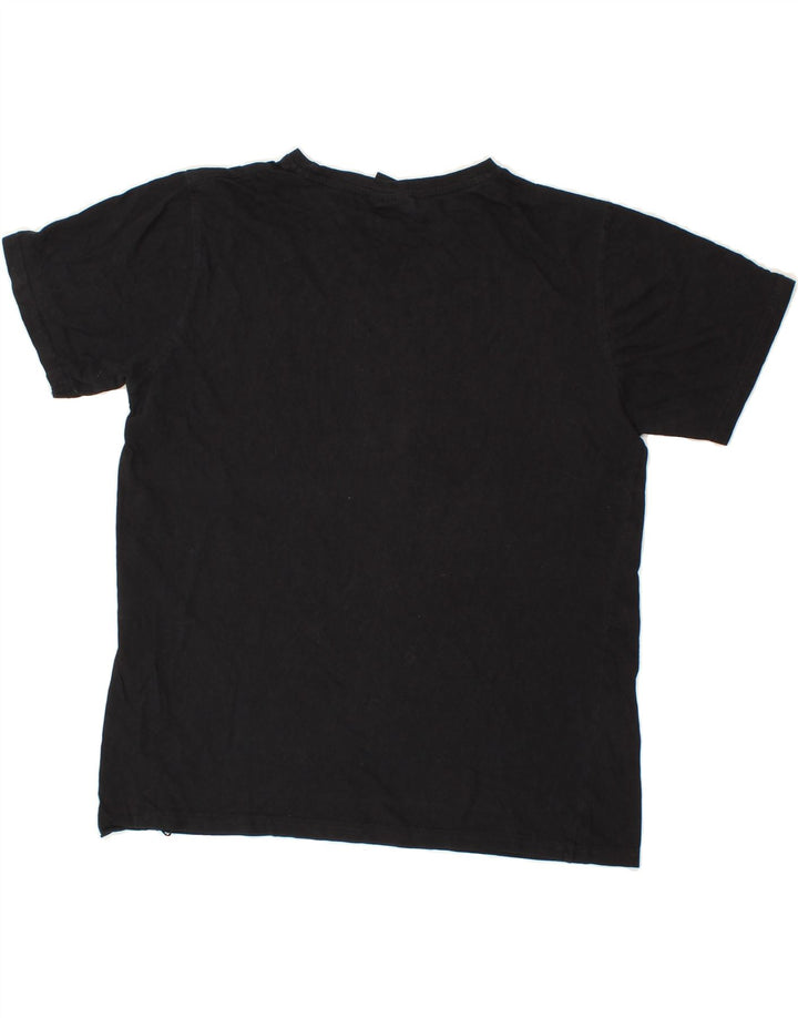 LOTTO Womens T-Shirt Top UK 14 Medium Black Cotton Vintage Lotto and Second-Hand Lotto from Messina Hembry 