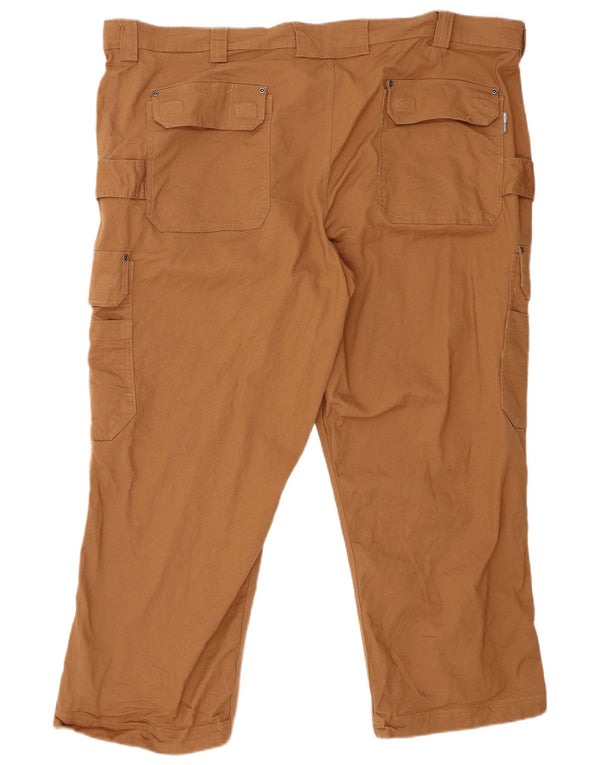 DULUTH TRADING Mens Flex Straight Cargo Trousers W50 L30 Brown Cotton