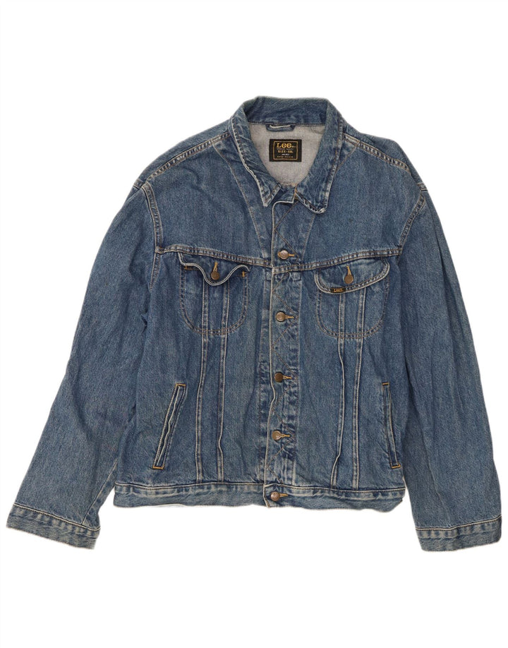 Мужская джинсовая куртка Lee UK 44 2XL, синяя, хлопок
