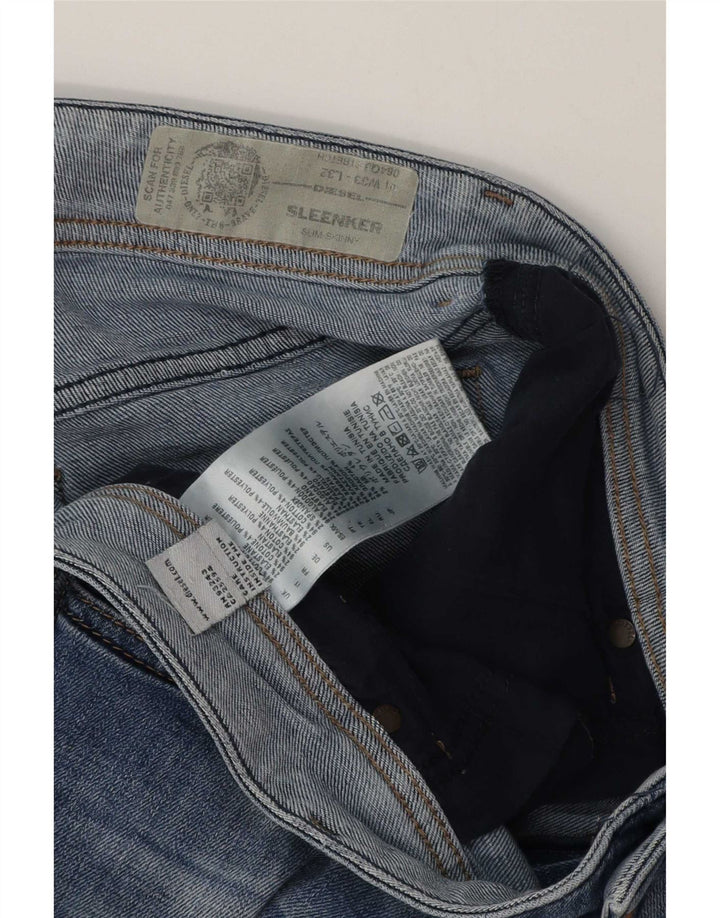 Мужские джинсовые шорты Diesel Sleenker W33, средние синие
