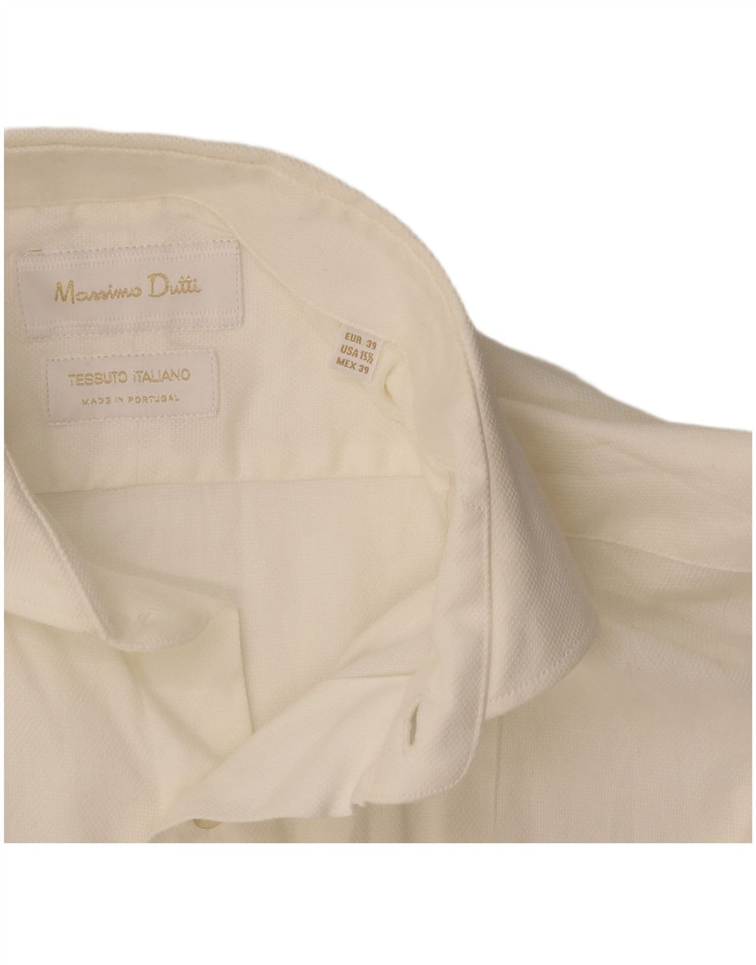 Мужская рубашка Massimo Dutti, размер 39, средний белый