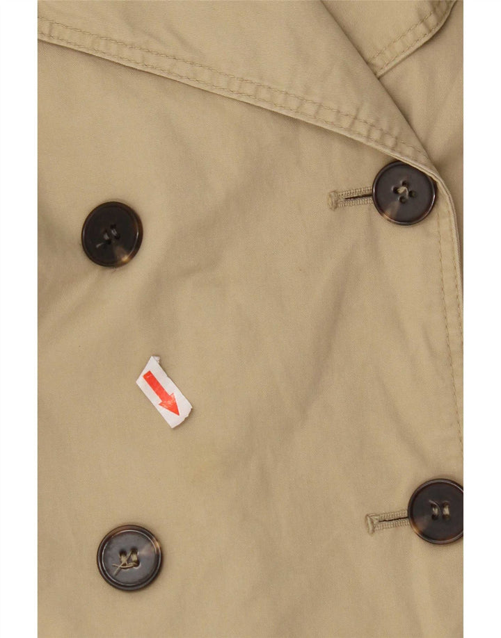 Женский тренч Zara UK 16, большой размер, бежевый хлопок