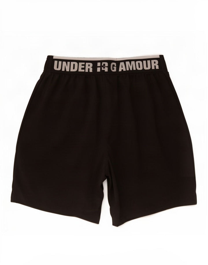 Мужские спортивные шорты с рисунком Under Armour, средние черные