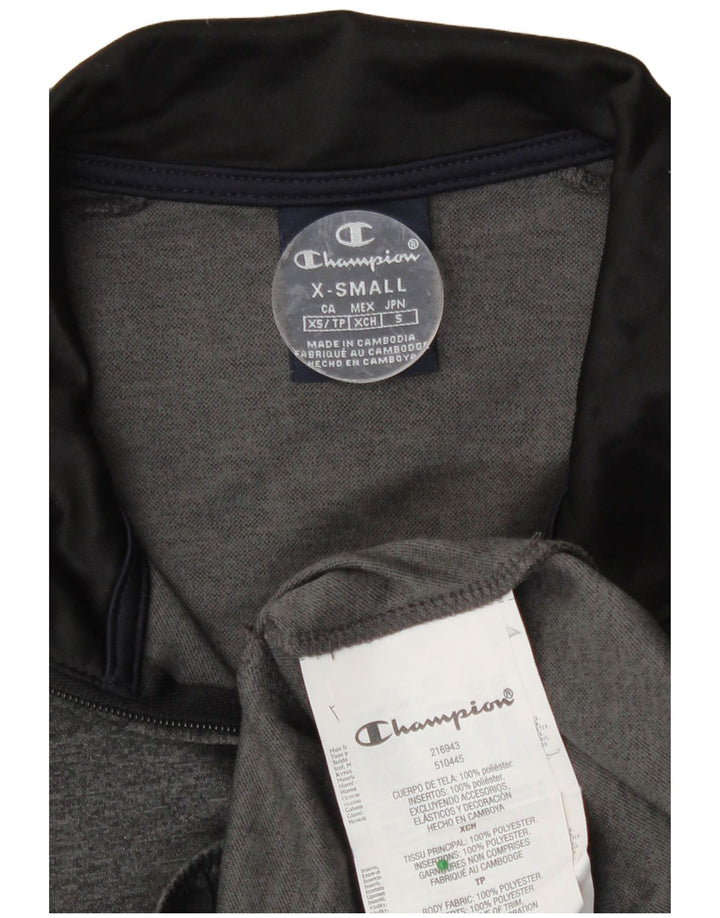 Мужской спортивный костюм Champion с графическим рисунком, верхняя куртка XS, серый полиэстер с цветными блоками