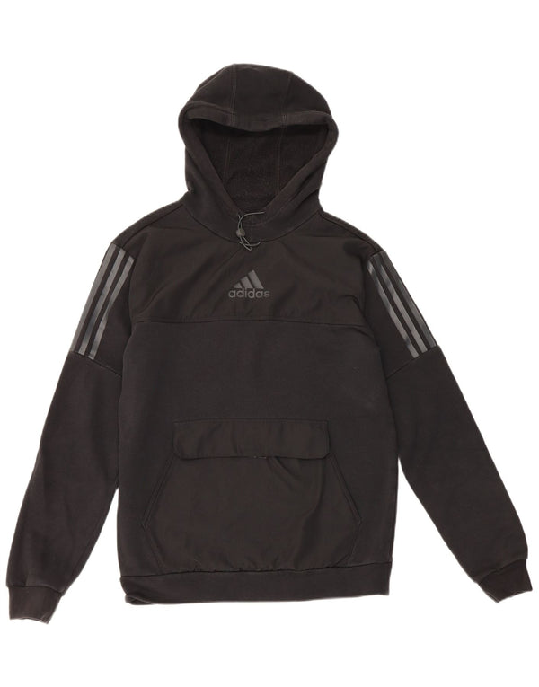 Мужской джемпер с капюшоном Adidas, маленький черный, хлопок