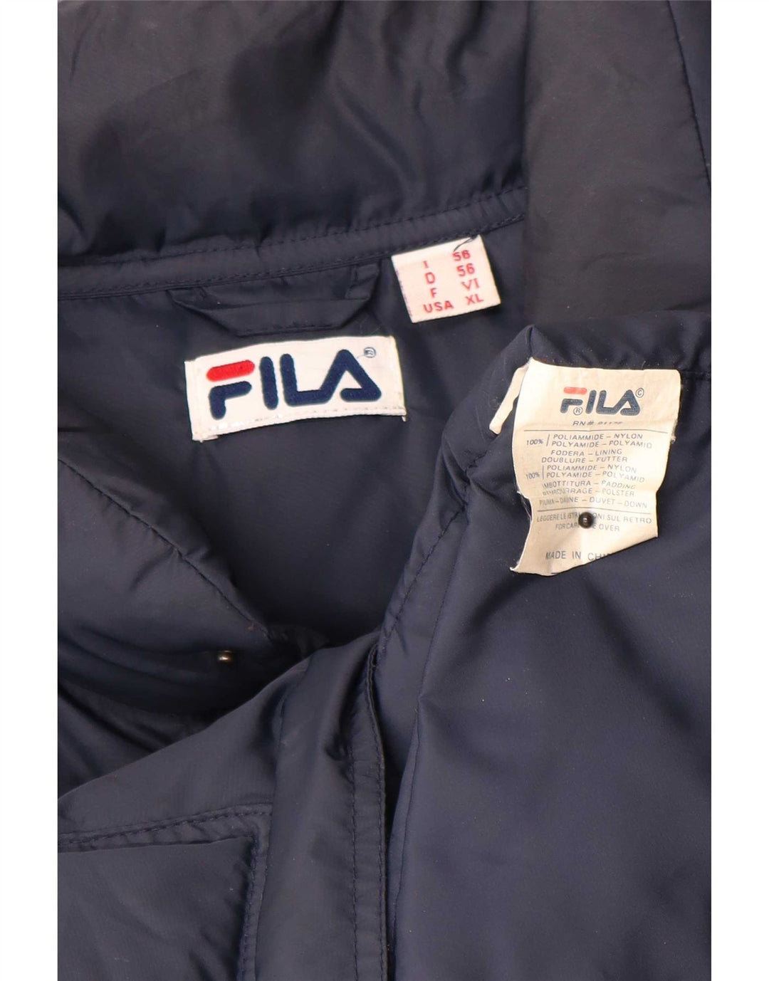 Мужской утепленный жилет Fila IT 56 XL темно-синий из полиамида