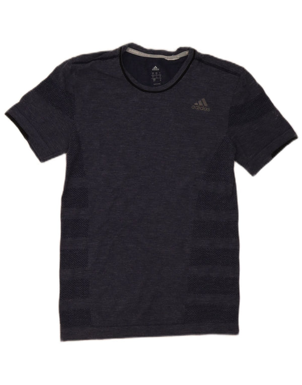 Adidas Мужская футболка для бега Top Small Темно-синяя полоска