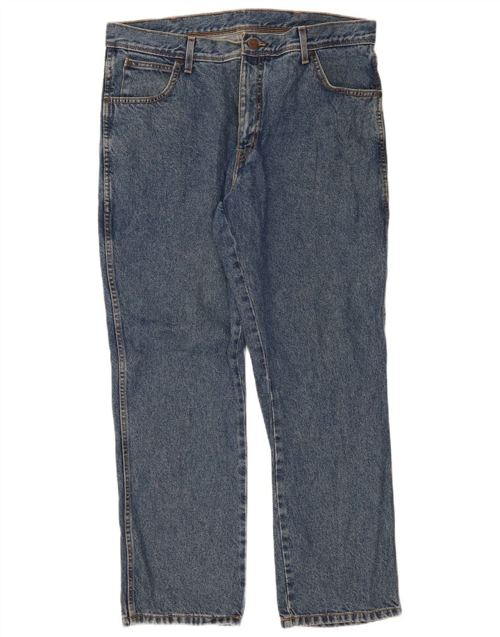 Мужские прямые джинсы Wrangler стандартного кроя W38 L30, синие, хлопок