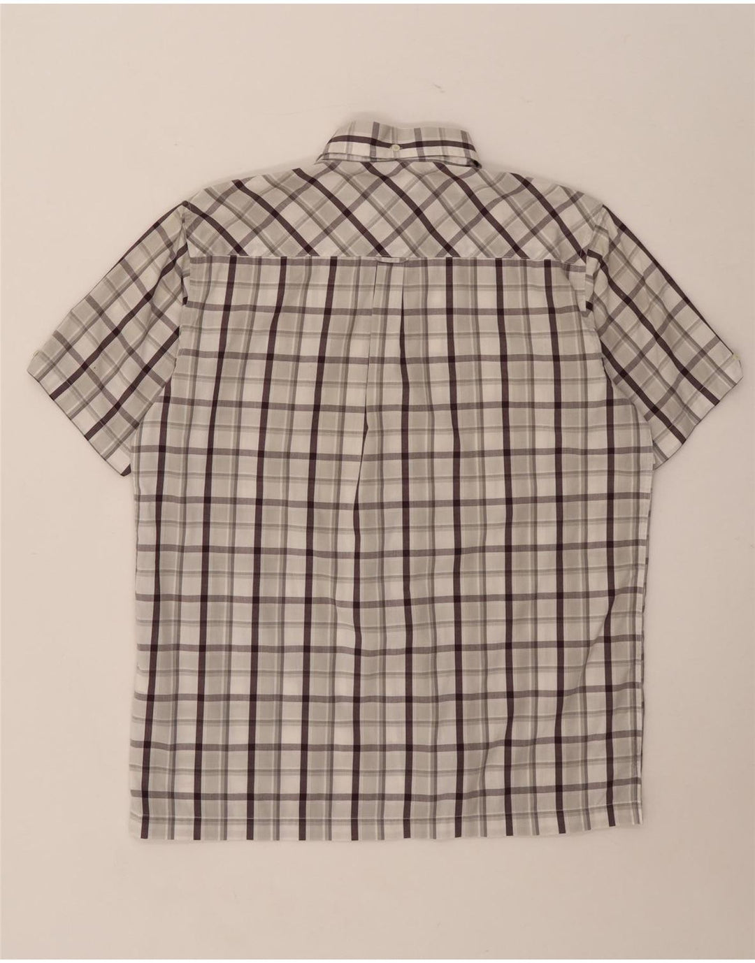 Мужская рубашка с коротким рукавом Ben Sherman, хлопковая клетка среднего серого цвета