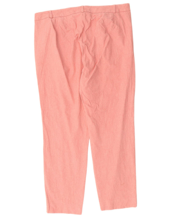 Женские брюки чинос MARKS & SPENCER с высокой талией, Великобритания, 18 XL, W36, L27, розовые