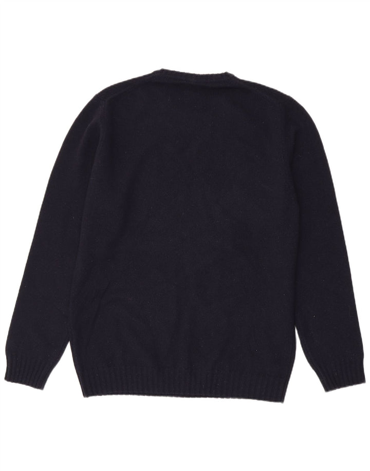 Мужской свитер с круглым вырезом Massimo Dutti XL темно-синий