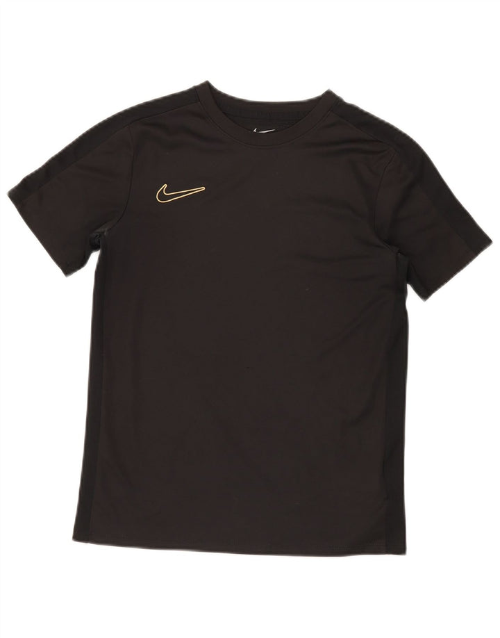 Футболка NIKE для мальчиков Dri Fit, топ 12–13 лет, большой черный полиэстер
