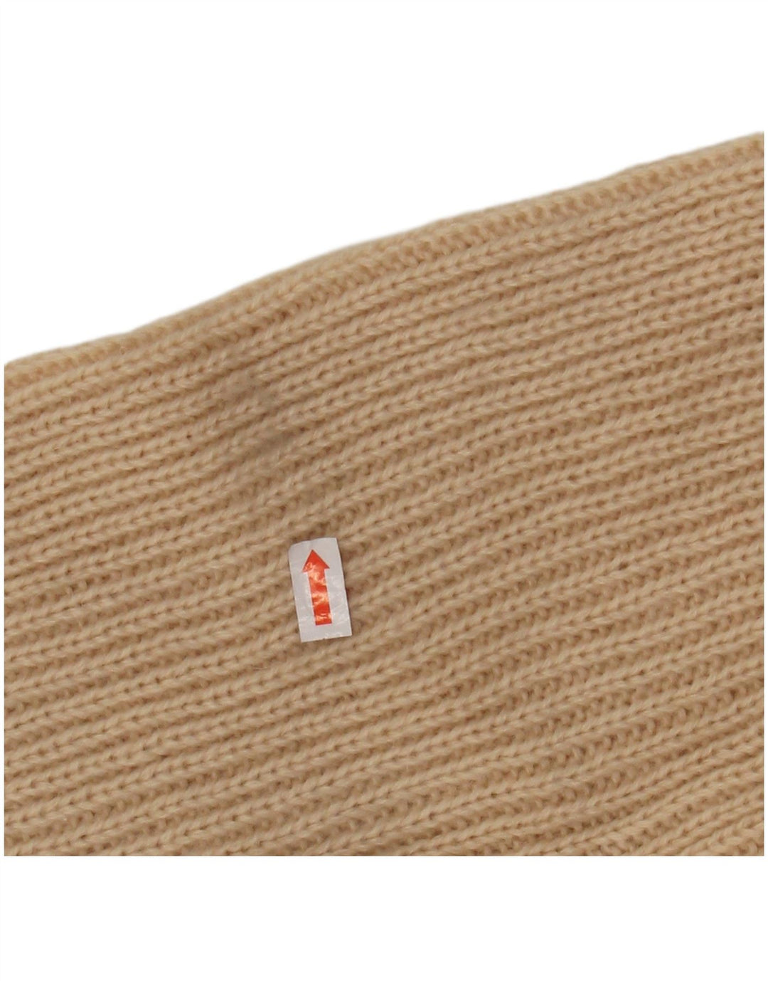 ВИНТАЖНЫЙ женский джемпер с высоким воротником, Великобритания, 12, средний, бежевый, в полоску, акрил