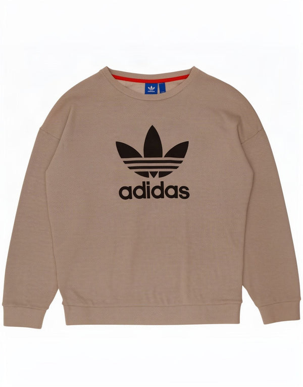 Женский свитер с рисунком Adidas UK 14, большой серый