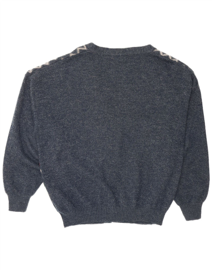 Мужской кардиган свободного покроя CANDA 2XL, темно-синий аргайл/бриллиантовый акрил