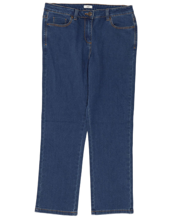 Женские прямые джинсы M&Co Petite UK 12, средние W30 L27, синие, хлопок
