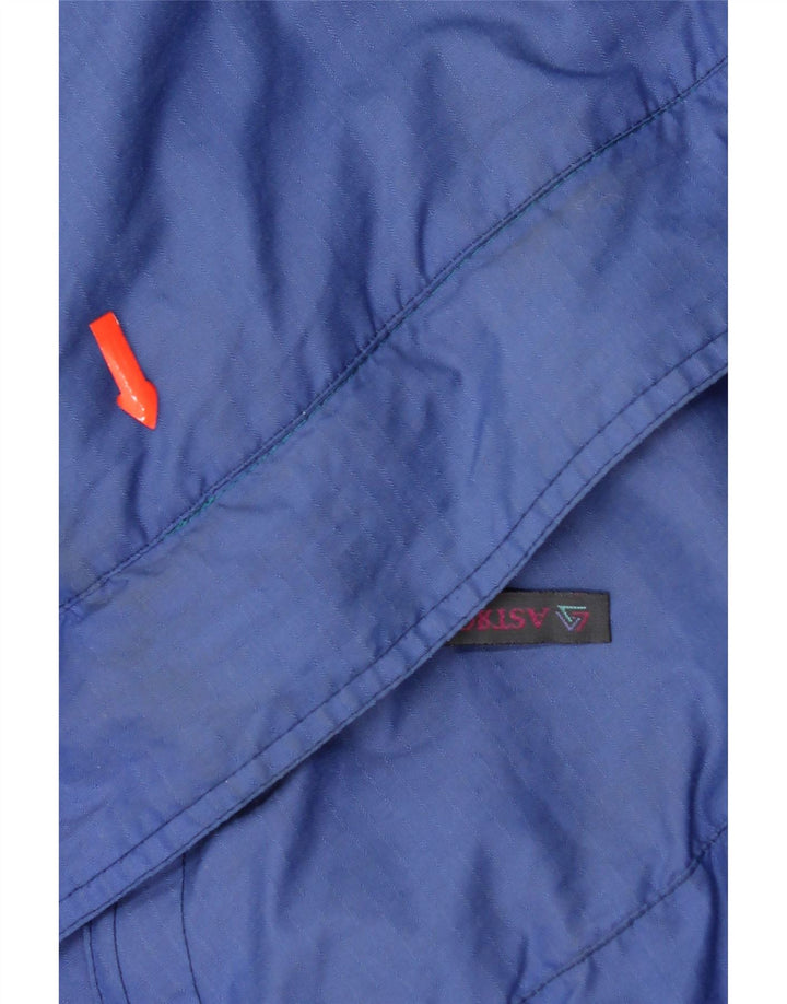 Винтажная мужская лыжная куртка с графическим рисунком UK 42 XL, синяя из полиамида