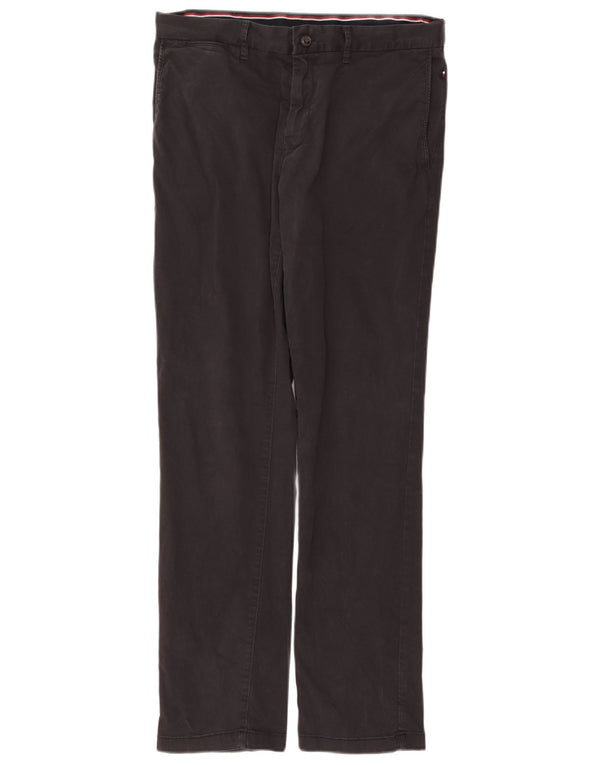 Мужские прямые брюки чинос Tommy Hilfiger W34 L31 серые, хлопковые