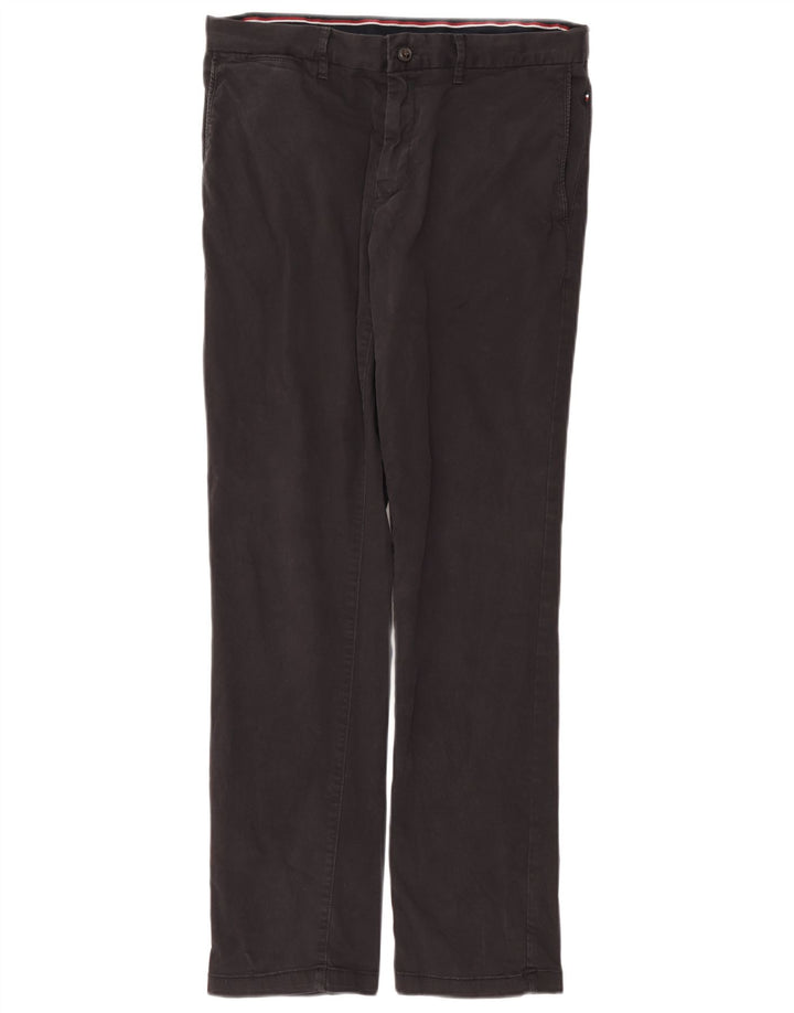 Мужские прямые брюки чинос Tommy Hilfiger W34 L31 серые, хлопковые