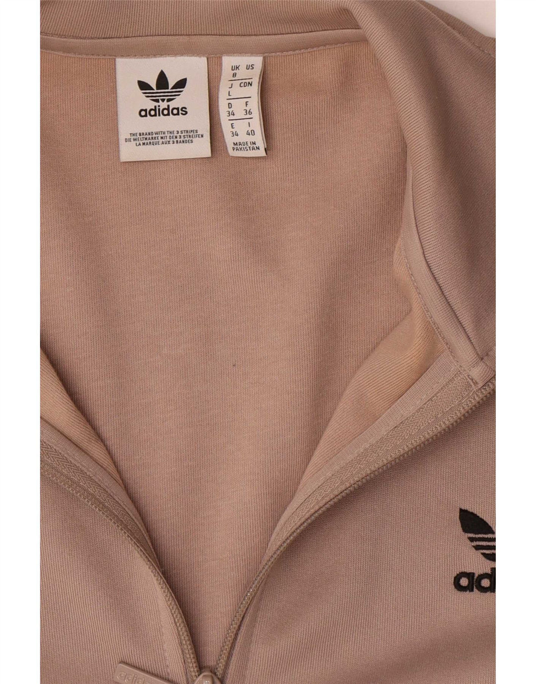 Женский спортивный костюм Adidas Oversized Top Jacket UK 8, маленький, бежевый, полиэстер