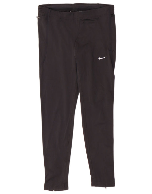 Женские леггинсы Nike Dri Fit UK 12, средний черный полиэстер