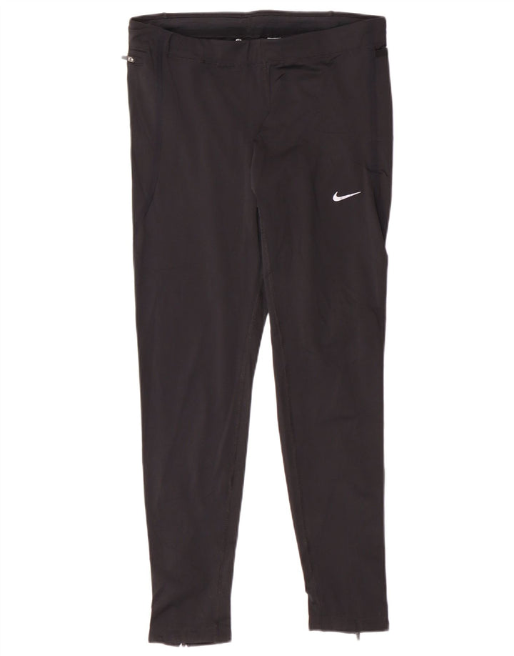 Женские леггинсы Nike Dri Fit UK 12, средний черный полиэстер